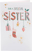 Hanging Ornaments Design Sister Christmas Card