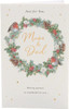 Festive Wreath Design Mum & Dad Christmas Card