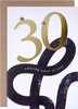 Contemporary Text Based Curved Line Design 30th Birthday Card