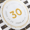Stylish Striped Pattern Design 30th Birthday Card