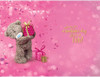 Bear And Pink Spotty Gift 14th Birthday Card