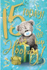 Bear And Gold Ribboned Gift Hip Hip Hooray 15th Birthday Card