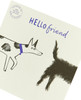 Dog Sketch Design Battersea Greetings Card