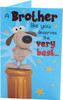 Pop-Up Cartoon Dog Design Brother Birthday Card