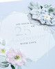 Light Floral Design 25th Wedding Anniversary Card