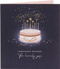 Starry Cake Design Birthday Blank Card