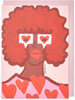 Kindred X Kendra Dandy Heart Eye Girl Valentine's Day Card