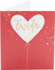 Heart Balloon Design Wife Valentine's Day Card