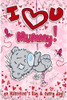 Me To You Bear on Rope Swing Mummy Valentine's Day Card