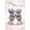 Softly Drawn Bears Kissing Anniversary Card