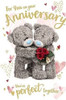 Bears Hugging On Your Anniversary Photo Finish Card