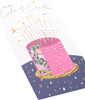 Floral Cake Design Birthday Card