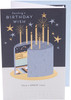 Foil Cake & Candles Design Birthday Card