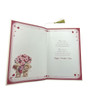 To Partner Teddies With Gifts & Bouquet Glitter Finished Valentine's Day Card