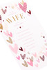 Pink & Gold Hearts Design Wife Anniversary Card