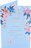 Pink & Blue Floral Design Friend Birthday Card