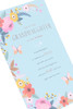 Blue & Floral Design Granddaughter Birthday Card