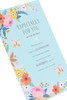 Blue Floral Design Birthday Card