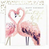 Beautiful Flamingos Wife Birthday Card