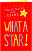 Pretty Design You're a Star Passing Exams Congratulations Card