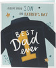 Best Dad Ever Jacket Design from Your Son Father's Day Card