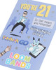 Nostalgic Design 21st Birthday Card for Him/Her/Friend