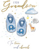 A New Grandson To Cherish New Baby Congratulations Card