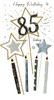 Candles and Stars Embellished 85th Birthday Card