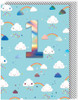 Rainbow & Clouds Embellished Boys 1st Birthday Card