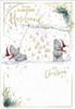 Bears With Bells Hanging From Branch Husband Christmas Card
