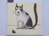 FANTASTIC PUSSY CAT & HEART COLOURFUL HALLMARK BLANK BIRTHDAY GREETING CARD