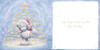 Bear Surrounded By Stars In Tree Shape Open Christmas Card