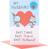 Cute Benny Best Husband Christmas Card with Badge