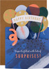 Classic 3D Pop-Up Balloons Design Birthday Card