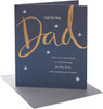 Lettering with Stars Design Dad Birthday Card