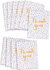 Black & Gold Spotty Design Multipack of 10 Thank You Cards