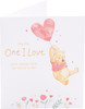 Balloon Design Disney Winnie The Pooh For The One I Love Valentine's Day Card