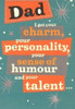 Dad on Father's Day Humour Card