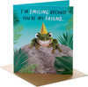 Funny Smiling Frog Design Friend Birthday Card