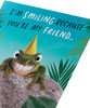 Funny Smiling Frog Design Friend Birthday Card