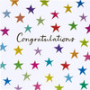 Shiny Stars Design Congratulations Card