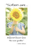 Sisters Different Flowers.. Sentimental Verses Keepsake Greeting Card
