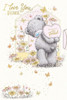 Bear With Greenhouse Spinner Mum Best Friend Handmade Mother's Day Card