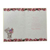 Teddy Holding A Bouquet of Pink Roses 21st Birthday Card