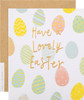 Contemporary Multicoloured Egg Pattern Design Easter Card