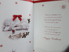 For a Dear Son and Partner Couple Walking in Winter Wonderland Design Christmas Card 