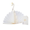 Premium 3D White Swan Greeting Card Paper Fables