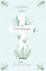 Floral Cross Design 'First Holy Communion' Congratulations Card