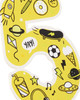 Bright Yellow Design Age 5 Birthday Card