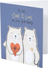 Two Bears Design for The One I Love Birthday Card
